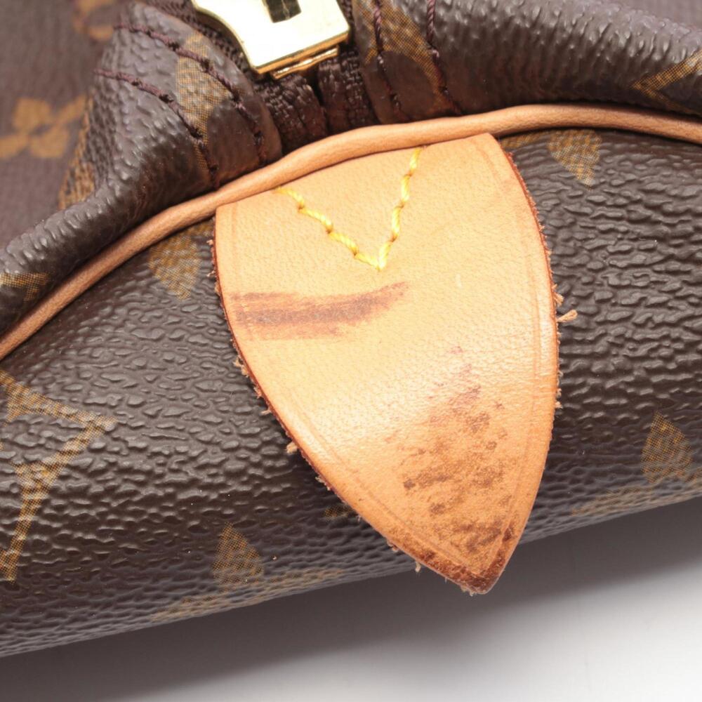 LOUIS VUITTON Authentic Brown Monogram Leather Keepall 55 Boston Bag - Picture 6 of 10